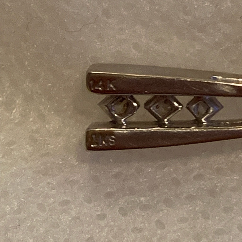 14k White Gold With Diamonds